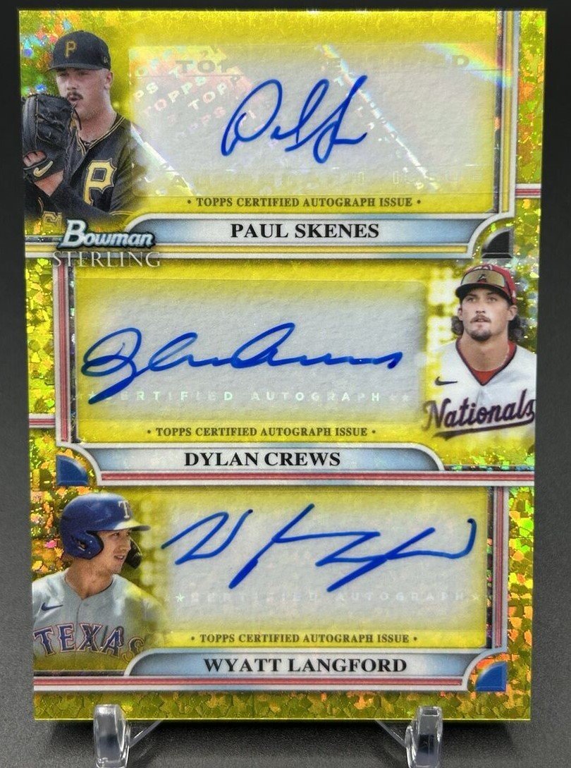 Dylan-Crews-Paul-Skenes-Wyatt-Langford-2024-Bowman-Sterling-Triple-Autograph